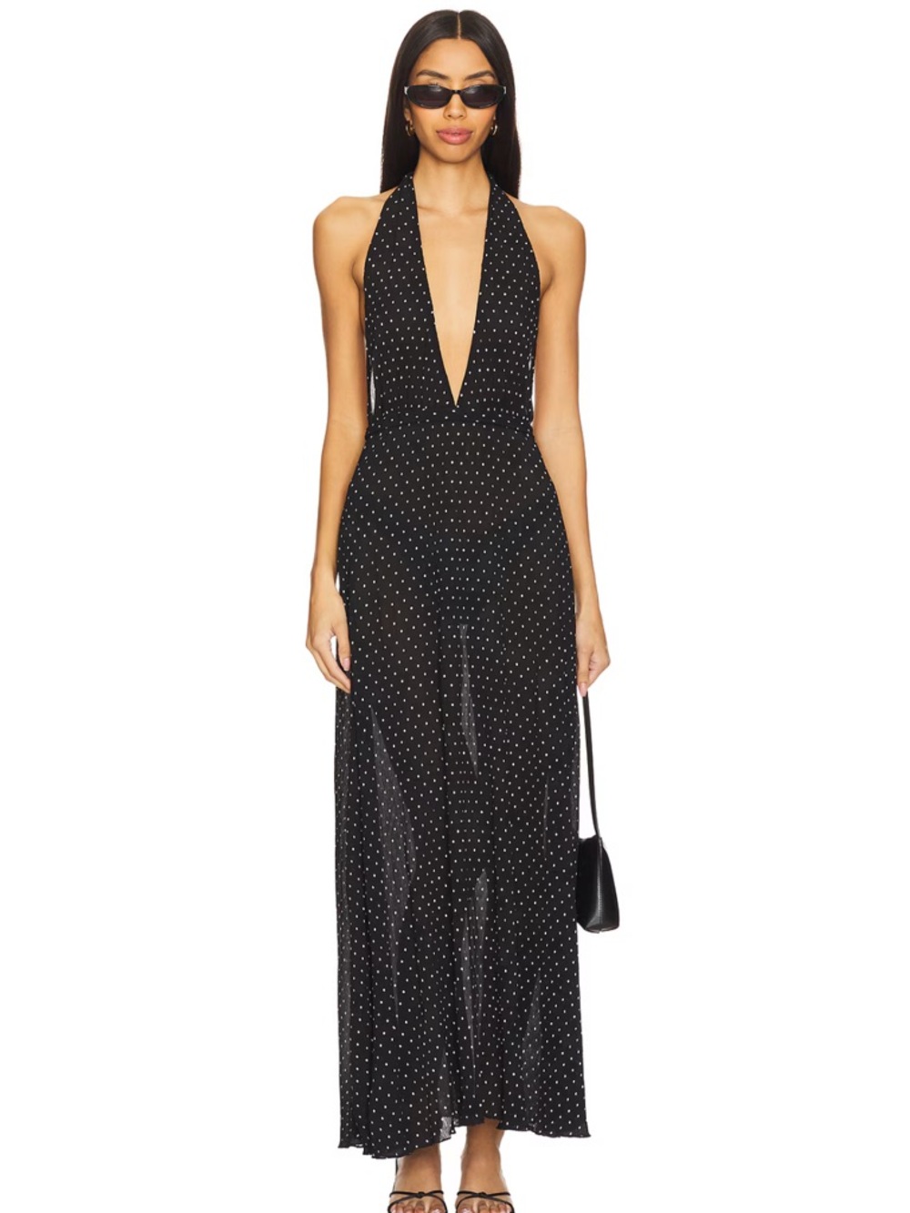 Lioness District Maxi Dress in Onyx Polka